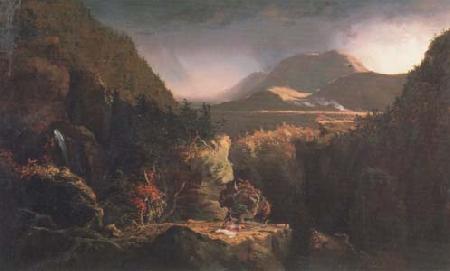 Thomas Cole Landscape with Figures A Scene from The Last of the Mohicans (mk13) France oil painting art